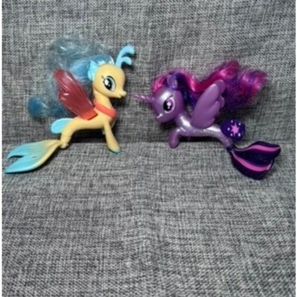 My Little Pony Seapony Twilight Sparkle & Princess Skystar Figures Lot of 2